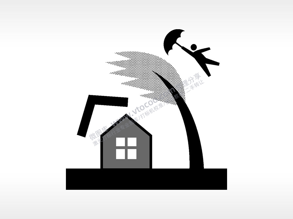 台风自然灾害日常生活大全AI8.0格式激光打标文件通用矢量图