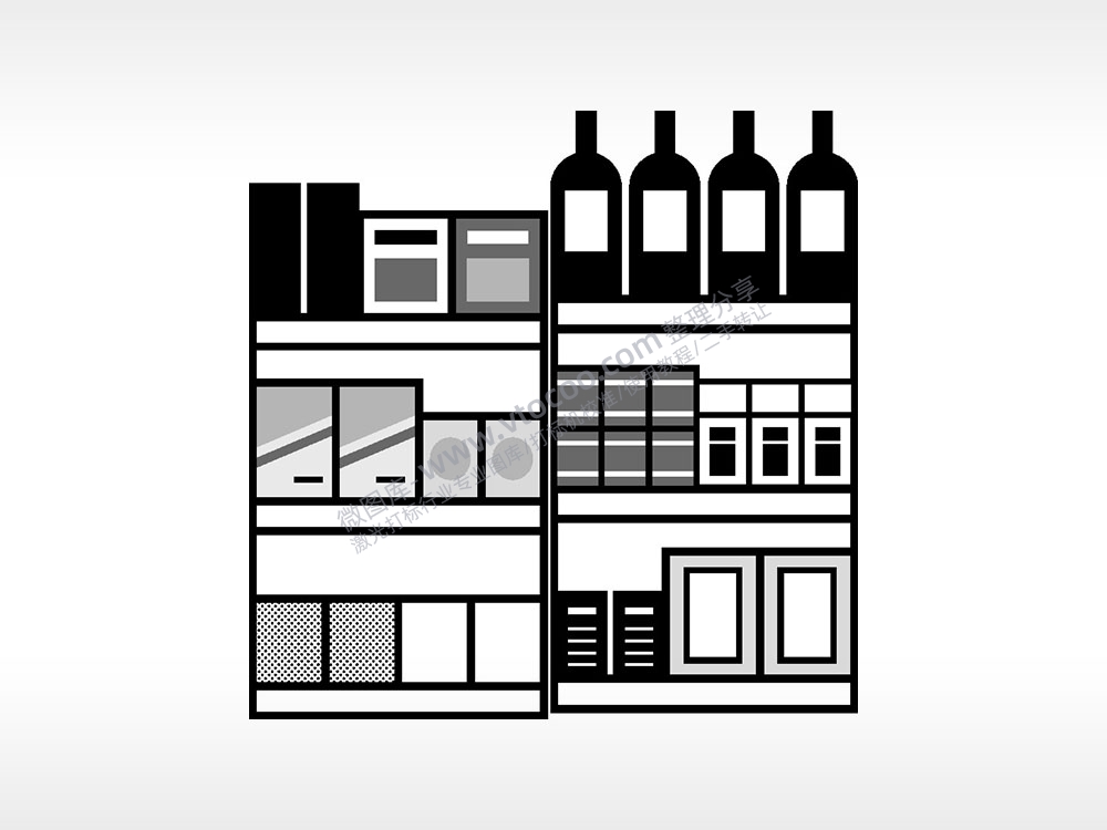 货物柜茶烟酒水日常生活大全AI8.0格式激光打标文件通用矢量图