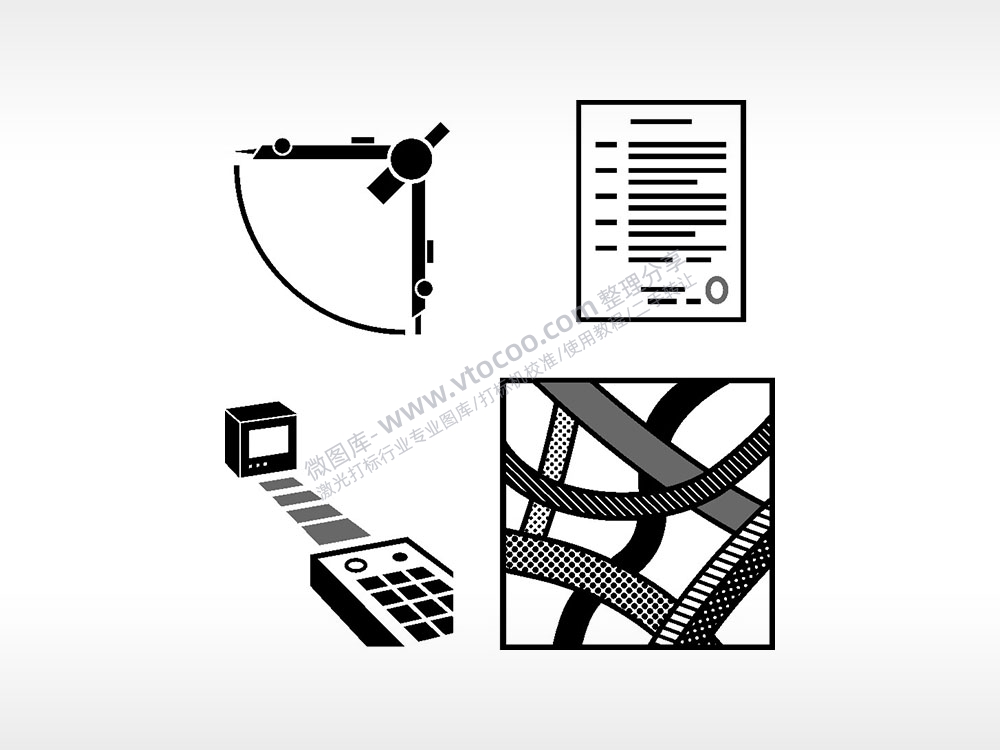 圆规遥控路线日常生活大全AI8.0格式激光打标文件通用矢量图