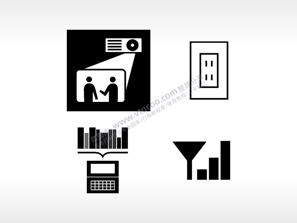 投影仪信号器接口日常生活大全AI8.0格式激光打标文件通用矢量图