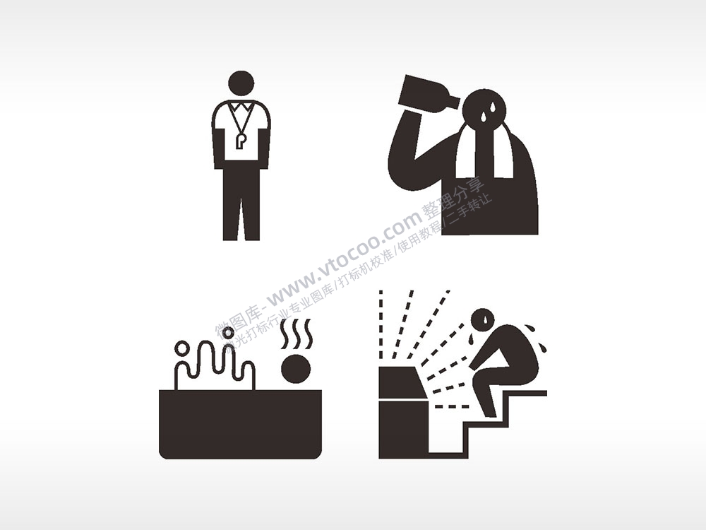 体育老师口哨干活蒸发日常生活大全AI8.0格式激光打标文件通用矢量图