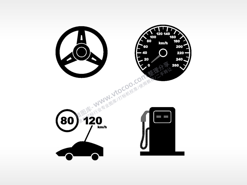 仪表盘方向盘超速加油日常生活大全AI8.0格式激光打标文件通用矢量图