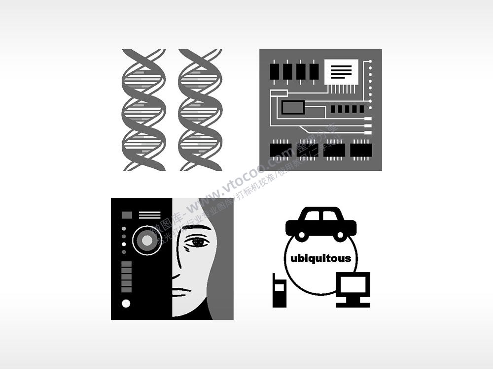 基因摄影无处不在的电路板日常生活大全AI8.0格式激光打标文件通用矢量图