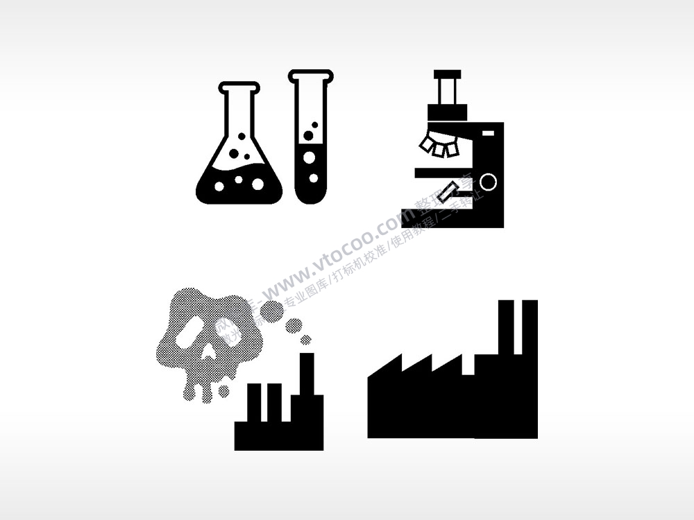 科研化学显微镜有害气体日常生活大全AI8.0格式激光打标文件通用矢量图