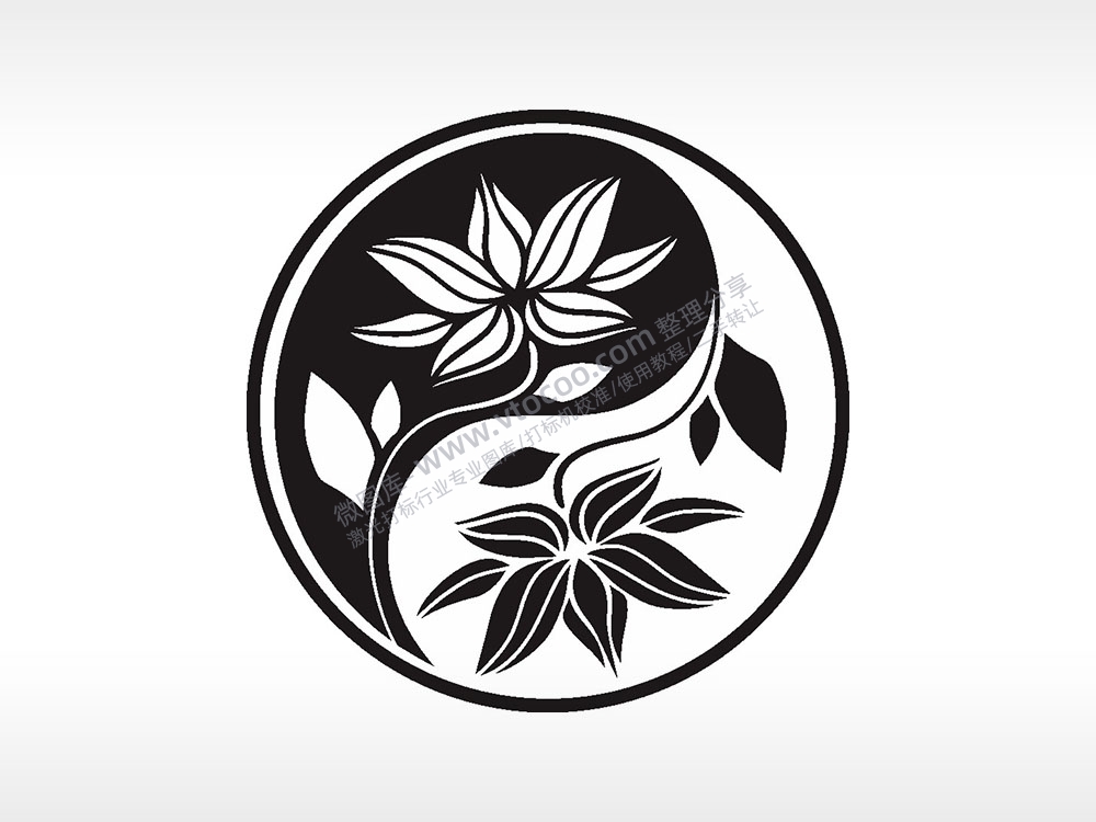 阴阳太极莲花游戏硬币园项链AI8.0格式激光打标文件通用矢量图