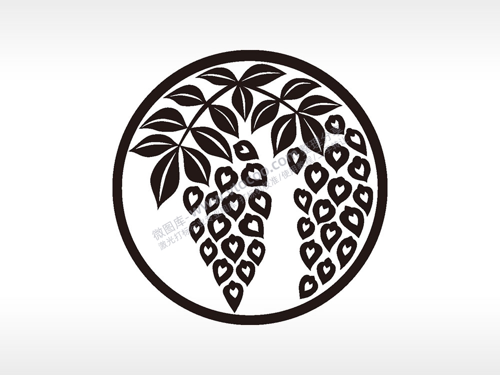 叶子落叶纷纷游戏硬币园项链AI8.0格式激光打标文件通用矢量图