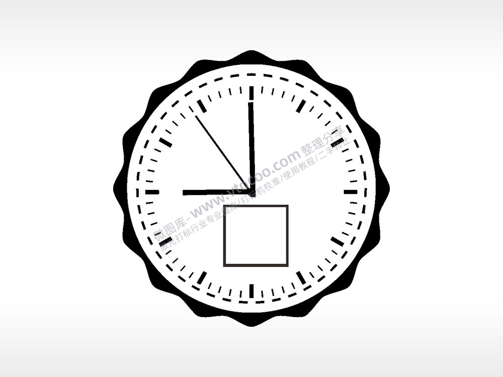时钟表填字9点游戏硬币园项链AI8.0格式激光打标文件通用矢量图