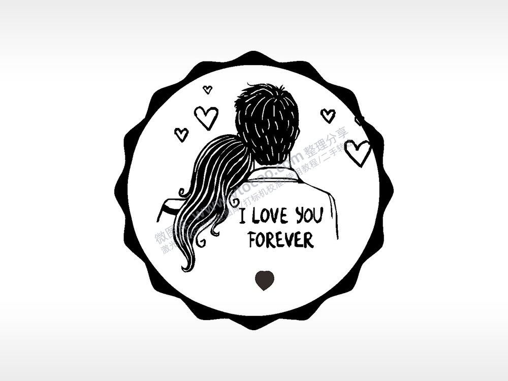 情侣ILOVEYOUFOREVER爱心游戏硬币园项链