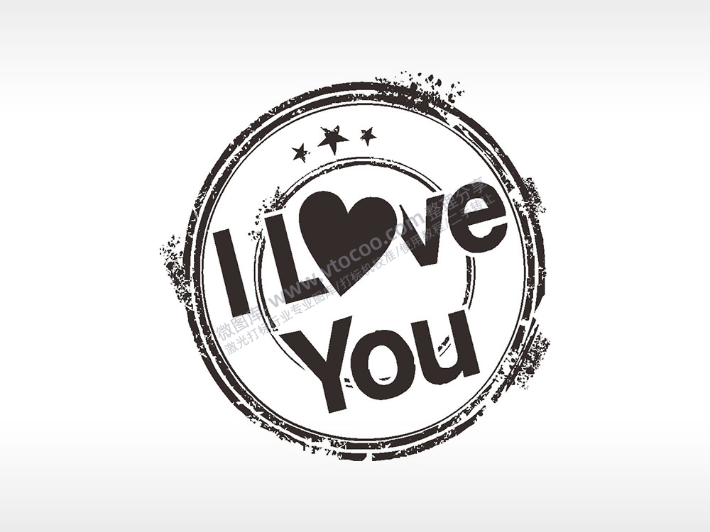 ILOVEYOU我爱你游戏硬币园项链AI8.0格式激光打标文件通用矢量图