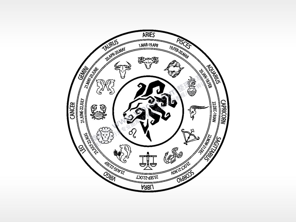 星座狮子座游戏硬币园项链AI8.0格式激光打标文件通用矢量图