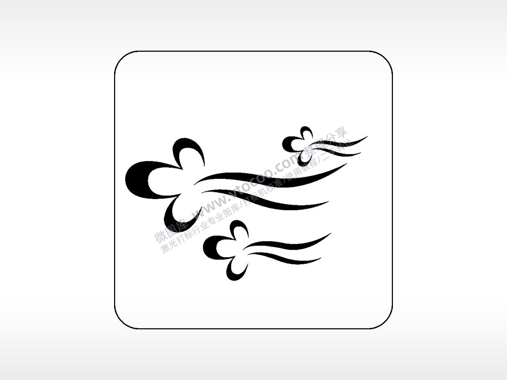 如意祥云好运吉祥喜庆幸福AI8.0格式激光打标文件通用矢量图