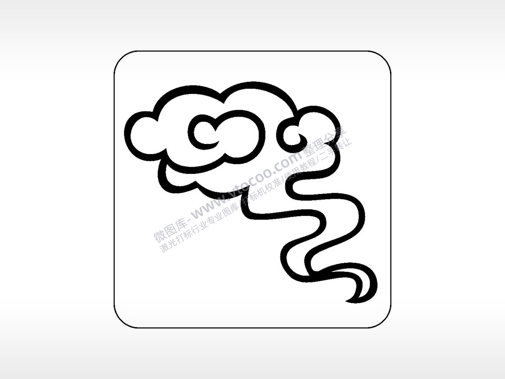 如意祥云好运吉祥喜庆幸福AI8.0格式激光打标文件通用矢量图