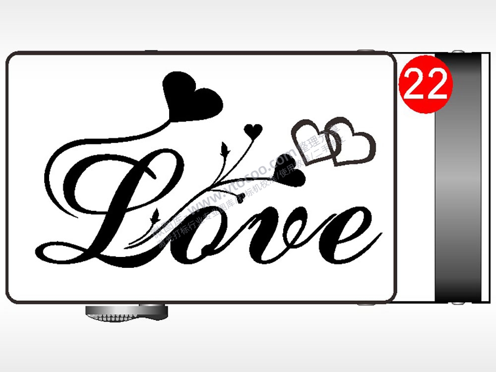 love爱情爱心腰带扣AI8.0格式激光打标文件通用矢量图