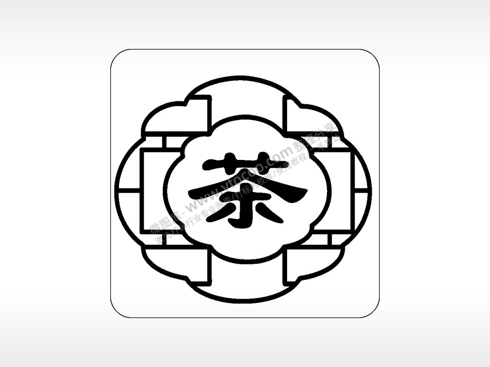 茶饼茶道文化AI8.0格式激光打标文件通用矢量图