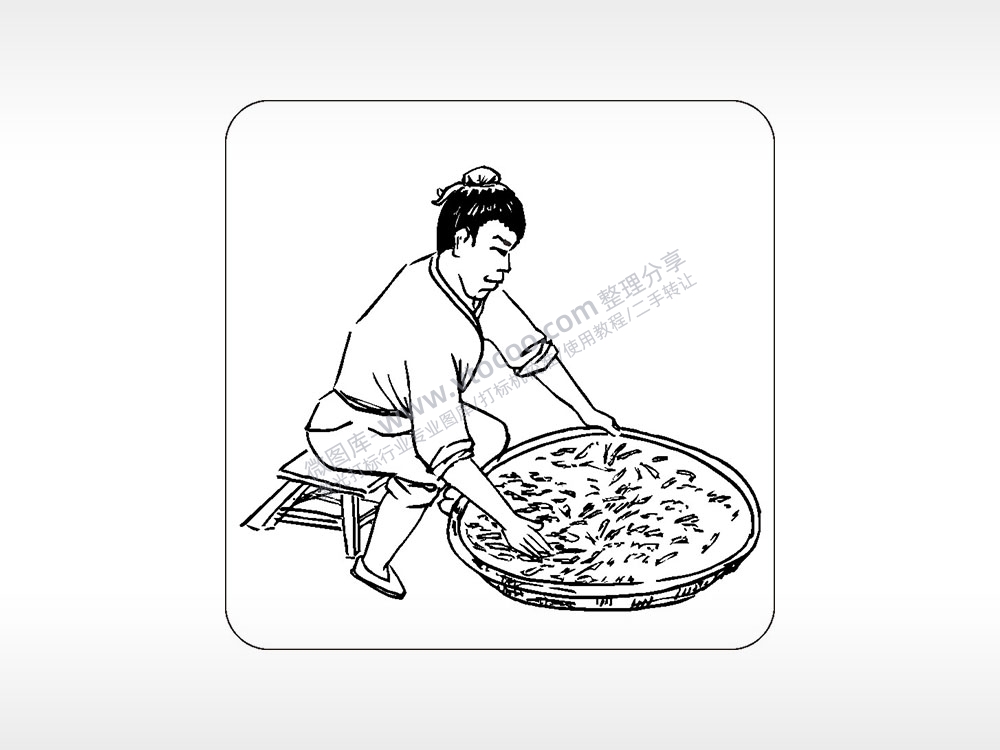 茶叶筛选茶道文化AI8.0格式激光打标文件通用矢量图