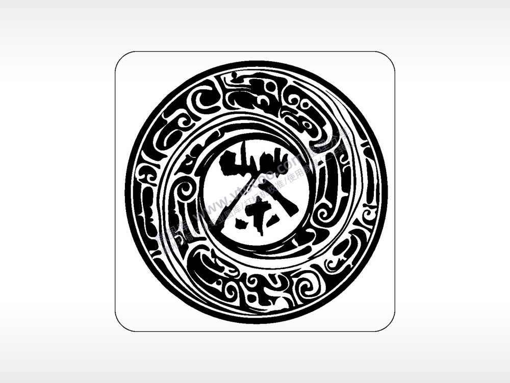 茶饼茶道文化AI8.0格式激光打标文件通用矢量图