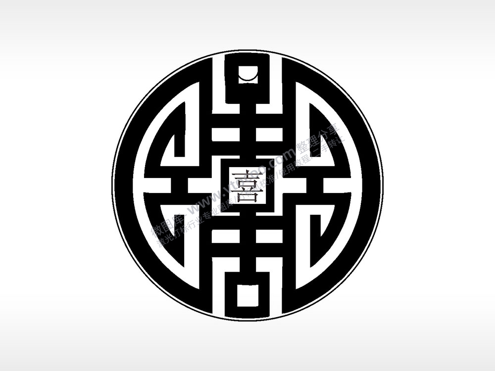 喜庆古代钱币铜币AI8.0格式激光打标文件通用矢量图