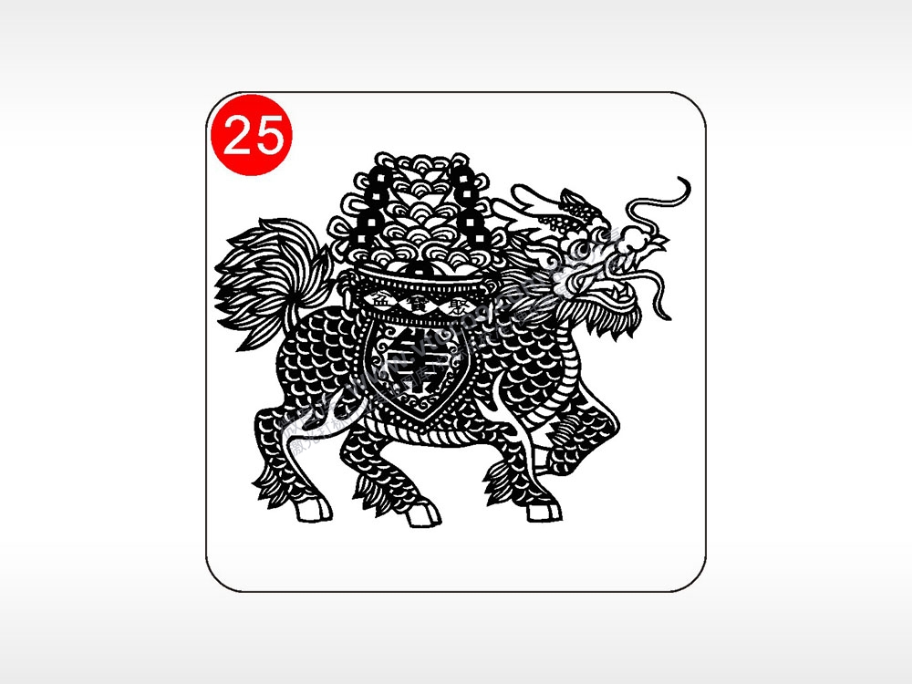 财富招财进宝麒麟貔貅聚宝盆AI8.0格式激光打标文件通用矢量图