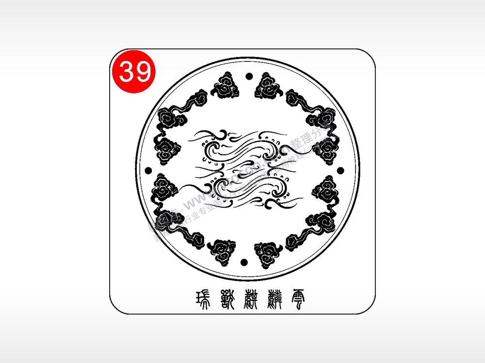 吉祥如意麒麟貔貅神兽图腾AI8.0格式激光打标文件通用矢量图