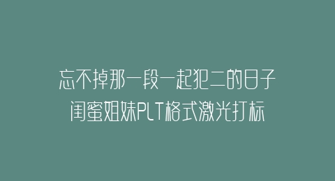 忘不掉那一段一起犯二的日子闺蜜姐妹PLT格式激光打标文件通用矢量图